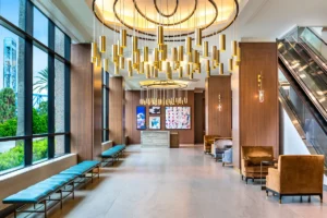 Image of hotel lobby of the Hyatt Regency Hotel - Jacksonville