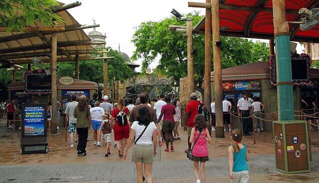 Entrance to Universal’s Islands of Adventure theme park in Orlando — included with Park-to-Park tickets for Universal Studios Orlando Florida.