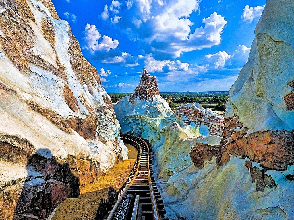 Picture of expedition Everest rollercoaster at Disney World's Animal Kingdom