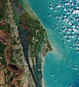 satellite image of the space coast region