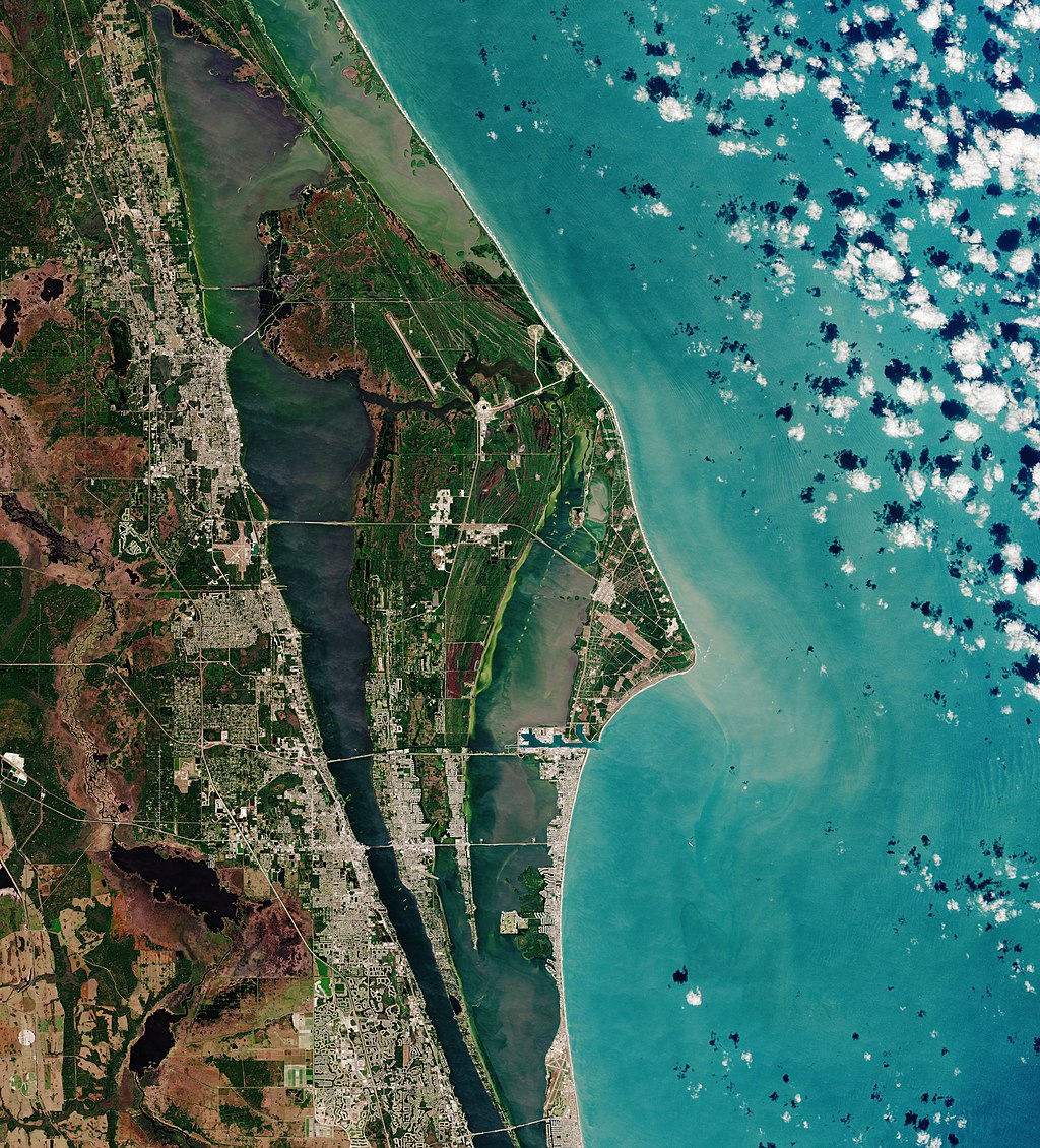 satellite image of the space coast region