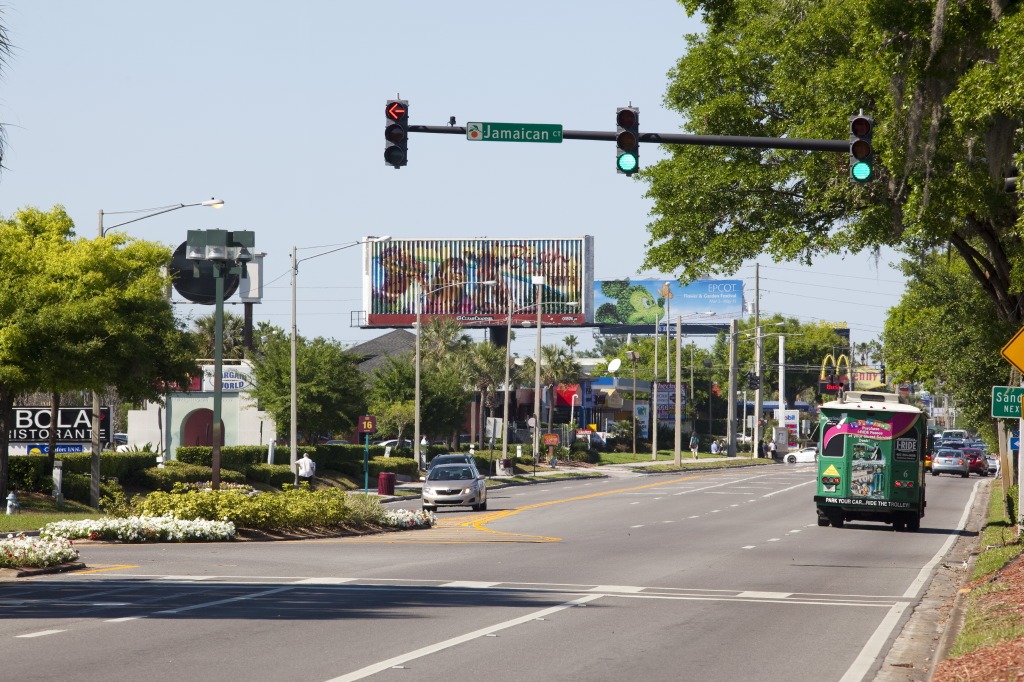 Street view of International Drive, also called I-Drive.