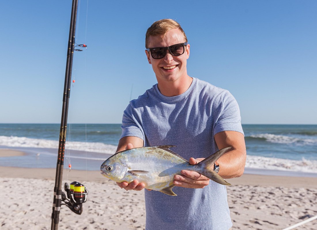 Angler fishing in Cocoa Beach, Florida