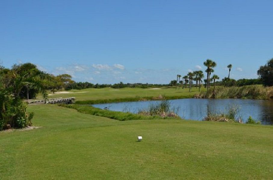 Scenic fairway at Cocoa Beach Country Club overlooking Banana River